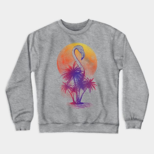 Flamingo island Crewneck Sweatshirt by NemiMakeit